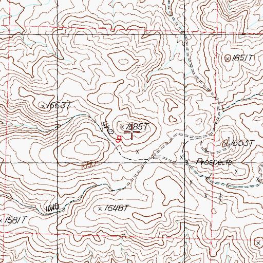 Topographic Map of Virginia Range, NV