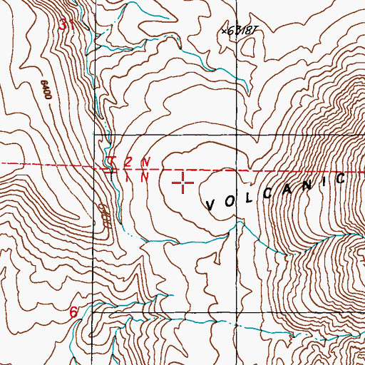 Topographic Map of Volcanic Hills, NV