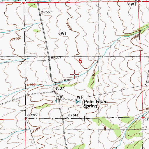 Topographic Map of Walker Canyon, NV