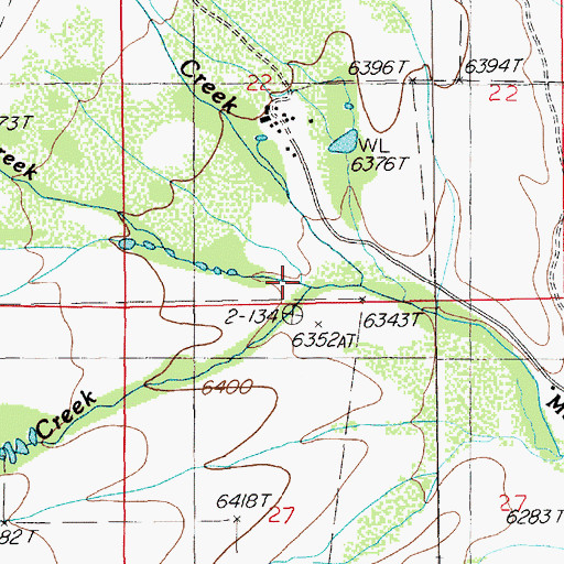 Topographic Map of Walker Creek, NV