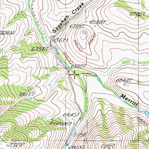 Topographic Map of Walker Creek, NV