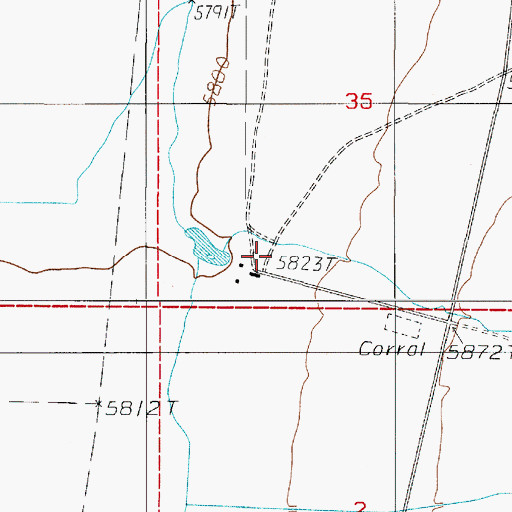 Topographic Map of Walsh Home Ranch (historical), NV