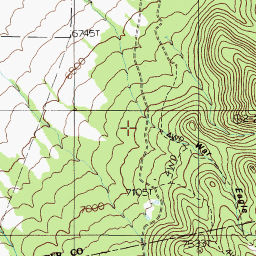 Topographic Map of War Eagle Canyon, NV