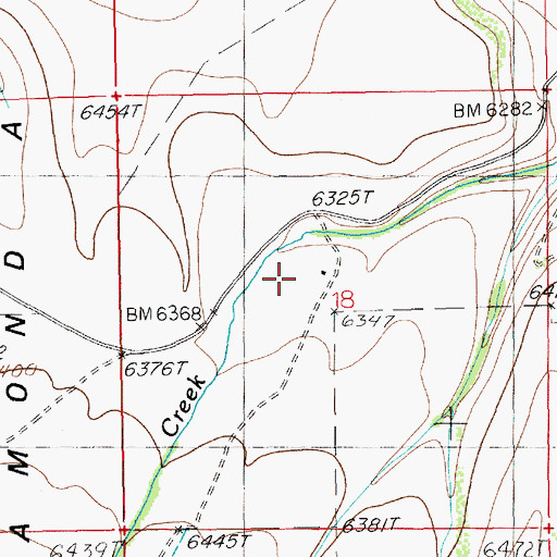Topographic Map of Ward Ranch, NV
