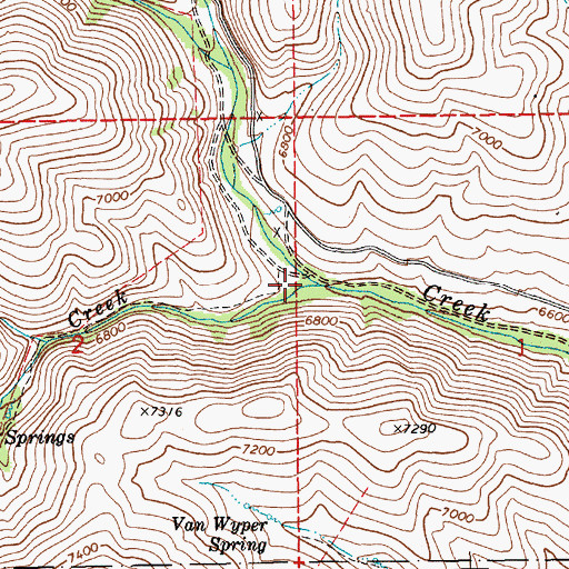 Topographic Map of Warm Creek, NV