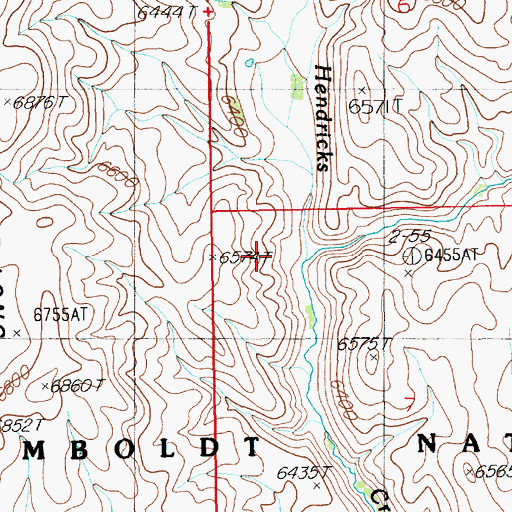 Topographic Map of Warm Creek, NV