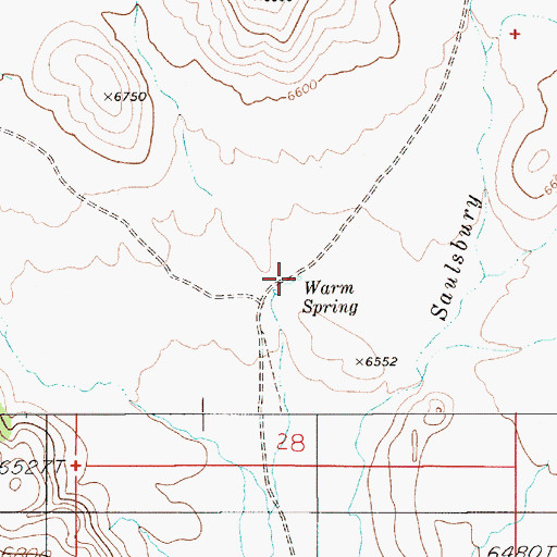 Topographic Map of Warm Spring, NV
