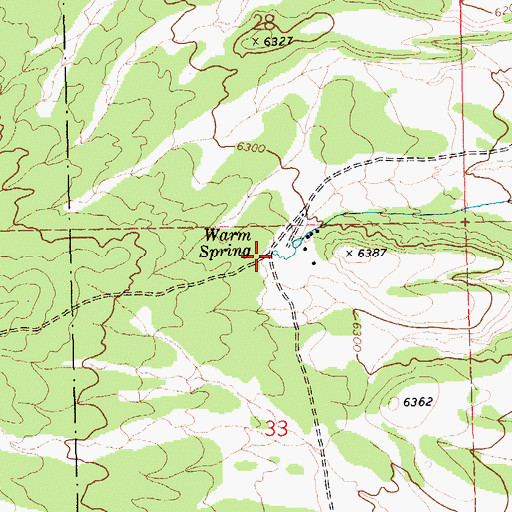 Topographic Map of Warm Spring, NV