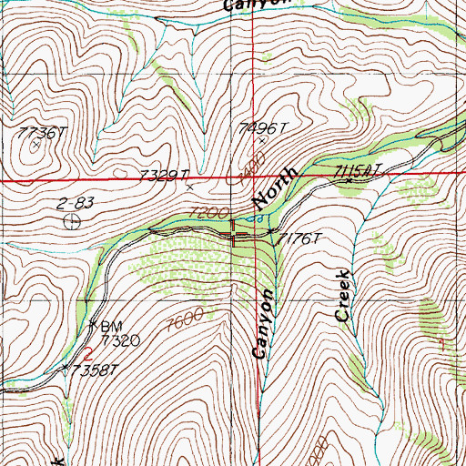 Topographic Map of Water Canyon, NV