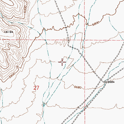 Topographic Map of Water Canyon, NV