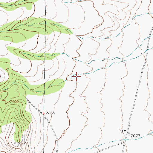 Topographic Map of Waterfall Canyon, NV
