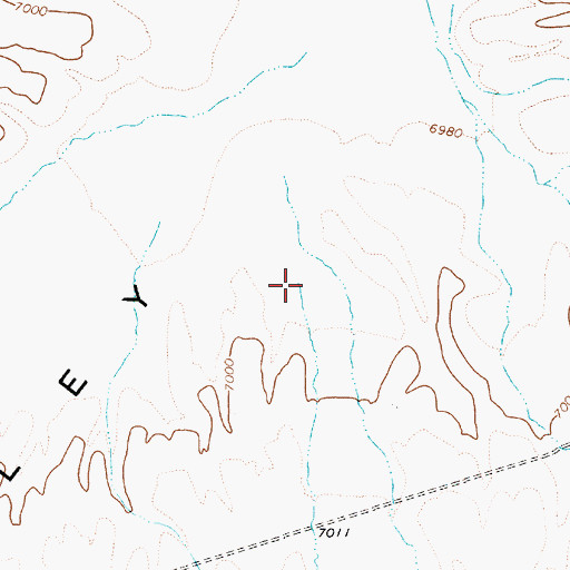 Topographic Map of Wattles Creek, NV