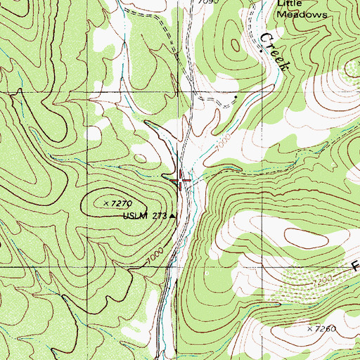 Topographic Map of Weeks Canyon, NV