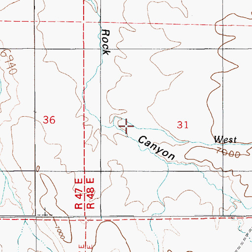 Topographic Map of West Dobbin Creek, NV