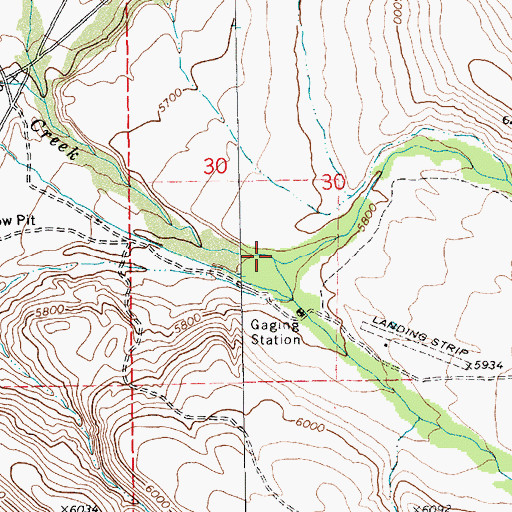 Topographic Map of West Fork Boulder Creek, NV