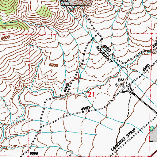 Topographic Map of West Queen Canyon, NV