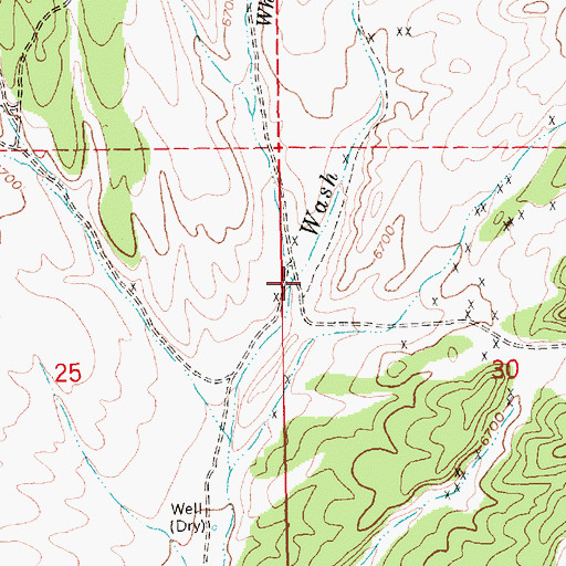Topographic Map of White River Wash, NV