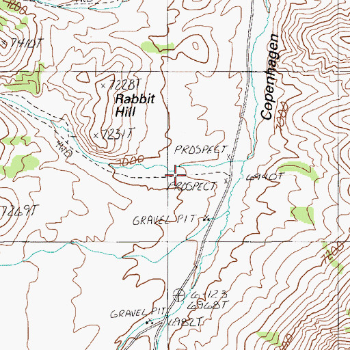 Topographic Map of Whiterock Canyon, NV