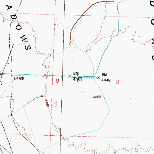 Topographic Map of Whites Creek, NV