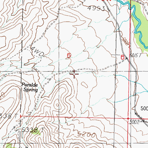 Topographic Map of Wichman Canyon, NV