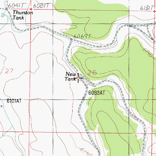 Topographic Map of New Tank, AZ
