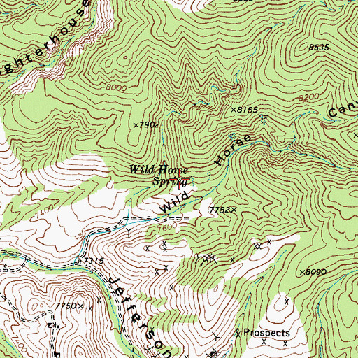 Topographic Map of Wild Horse Spring, NV