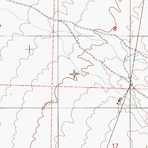 Topographic Map of Wildcat Canyon, NV