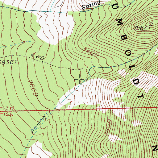 Topographic Map of Williams Canyon, NV