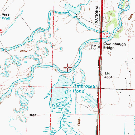 Topographic Map of Williams Slough, NV