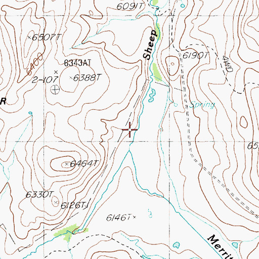 Topographic Map of Willis Creek, NV