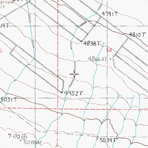Topographic Map of Willow Canyon, NV