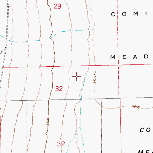 Topographic Map of Willow Creek, NV