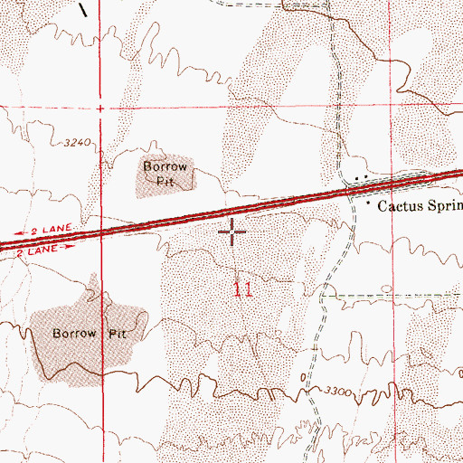 Topographic Map of Willow Creek, NV