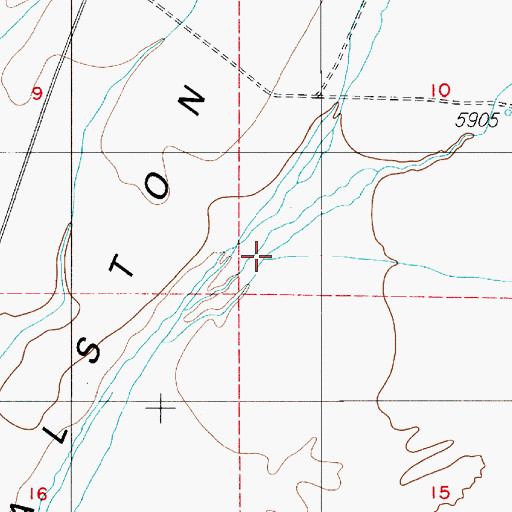 Topographic Map of Willow Creek, NV