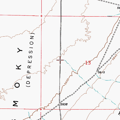 Topographic Map of Willow Creek, NV