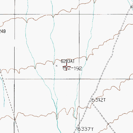 Topographic Map of Willow Creek, NV