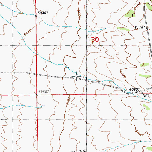 Topographic Map of Willow Creek, NV