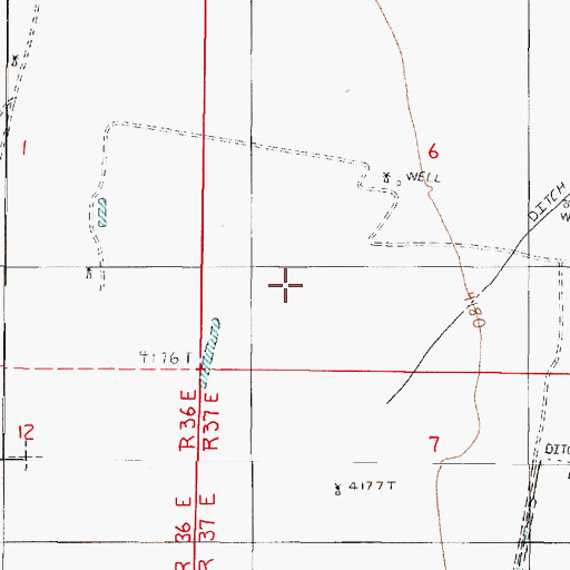 Topographic Map of Willow Creek, NV
