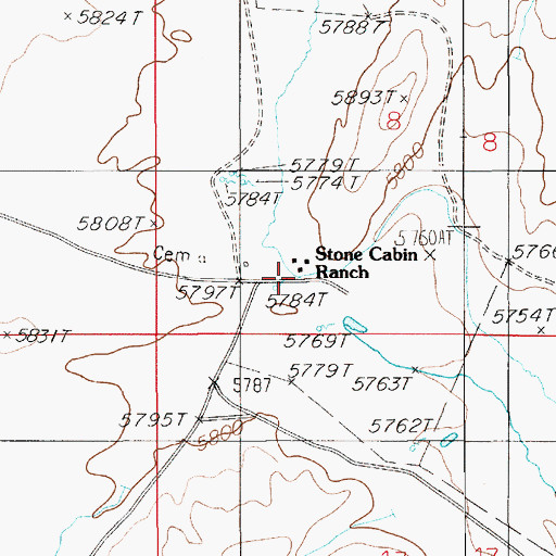 Topographic Map of Willow Creek, NV
