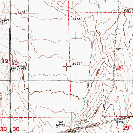 Topographic Map of Willow Creek, NV