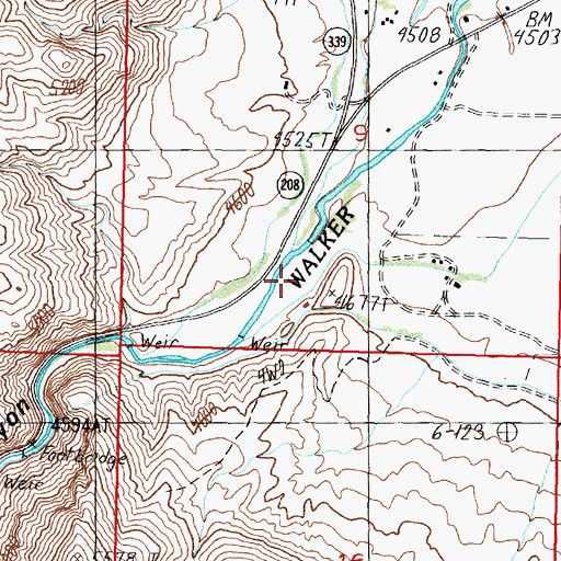 Topographic Map of Wilson Canyon, NV
