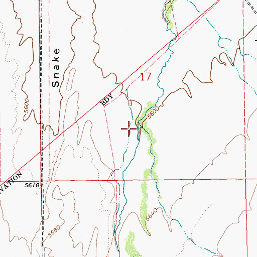 Topographic Map of Wilson Creek, NV