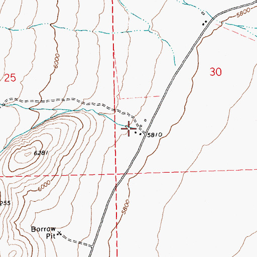Topographic Map of Winchell Creek, NV