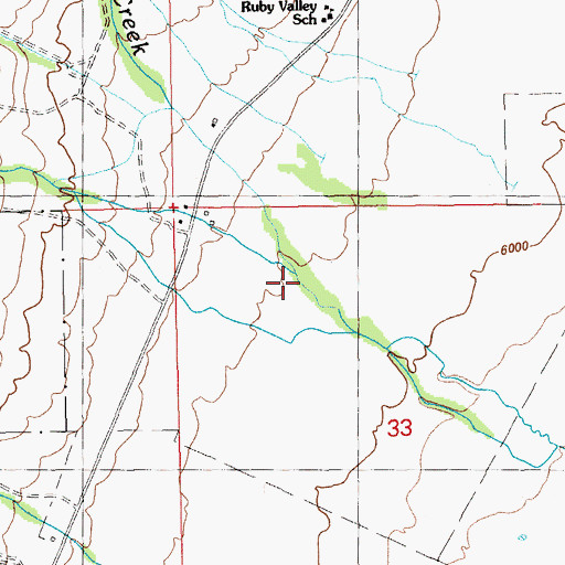 Topographic Map of Wines Creek, NV