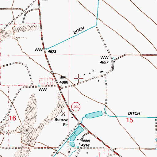 Topographic Map of Winkonley Ranch, NV