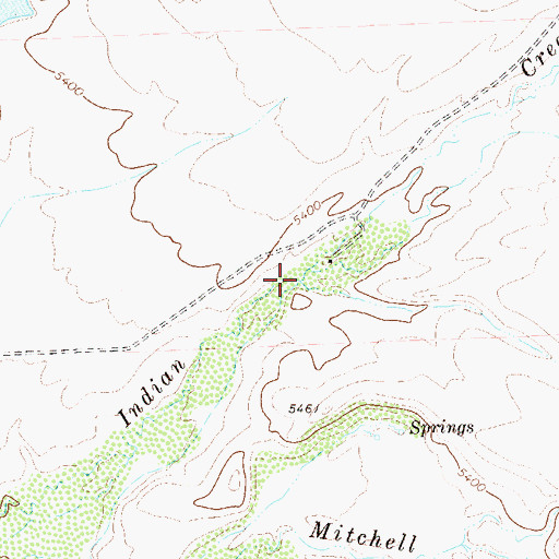 Topographic Map of Winters Creek, NV