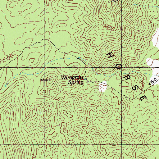 Topographic Map of Wiregrass Spring, NV