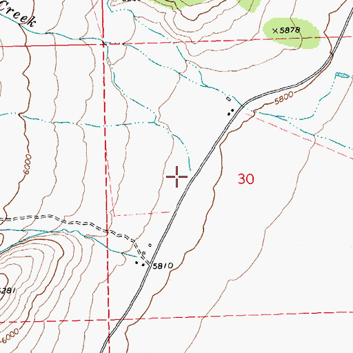 Topographic Map of Wiseman Creek, NV