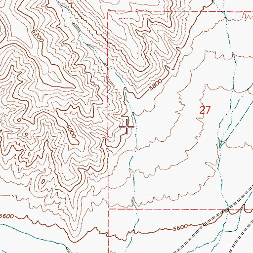 Topographic Map of Wood Canyon, NV