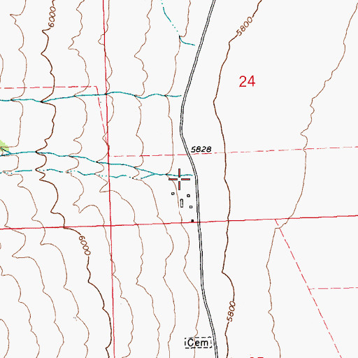 Topographic Map of Woods Creek, NV